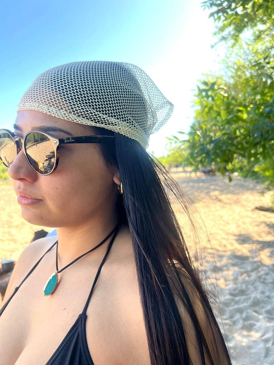 Bandana Sol (Red brillosa color champagne )