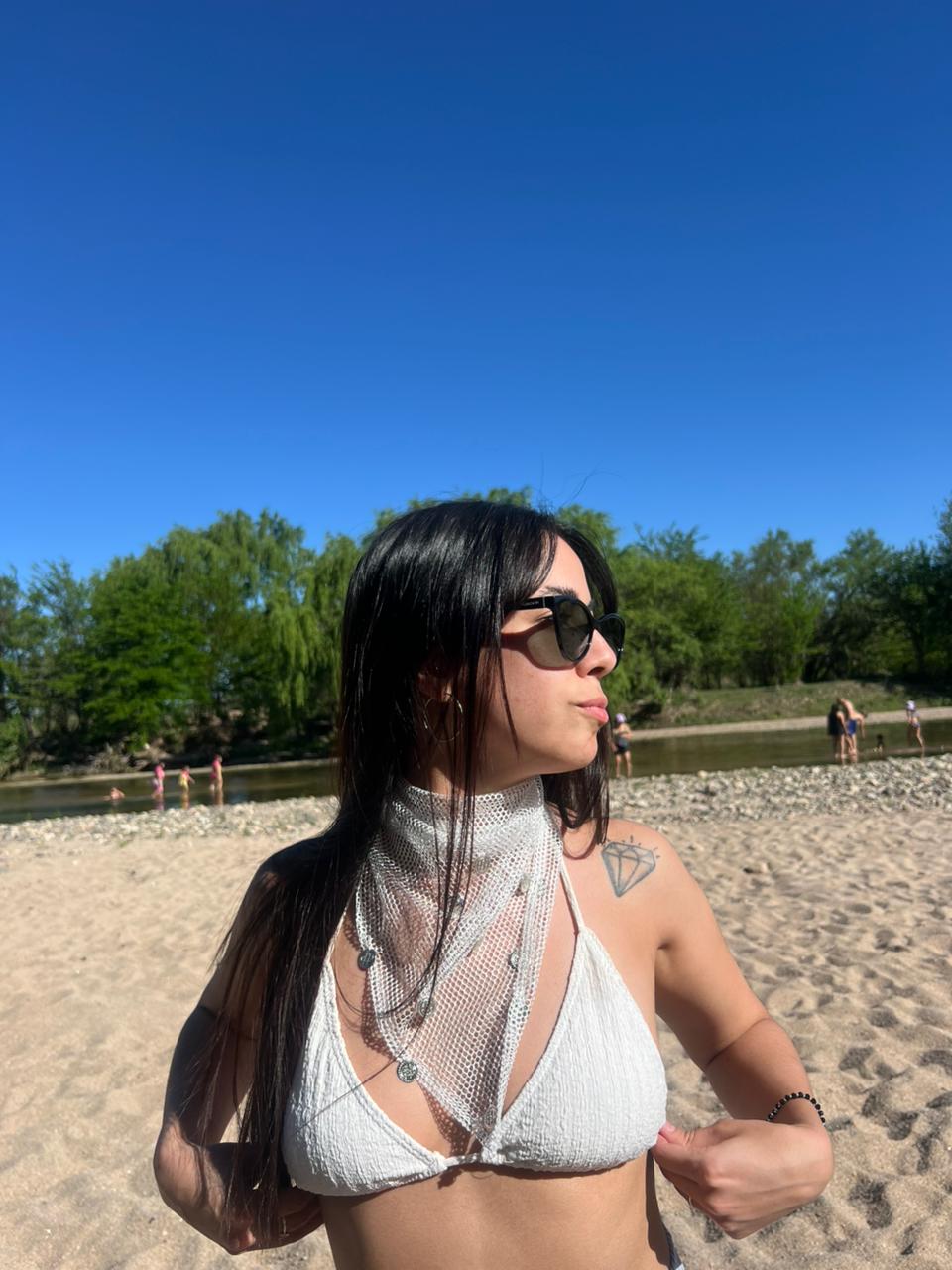 Pañuelo Glok (Red plateada con brillos y medallas)