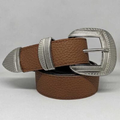 Cinto almeja marron y negro