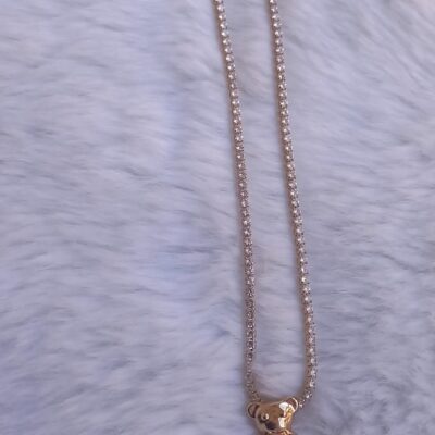 Conjunto micro cristal oso dorado