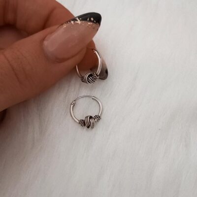 Aros de plata Argolla bali