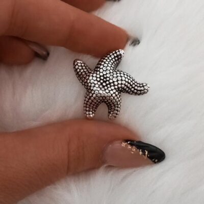 Dije de plata inflada estrella de mar