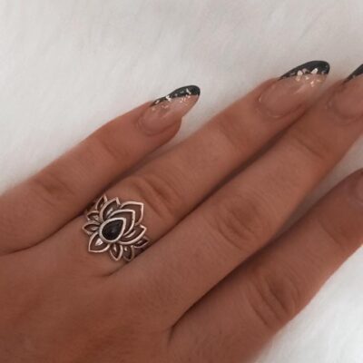 Flor de loto nº15 (Plata peruana 950)