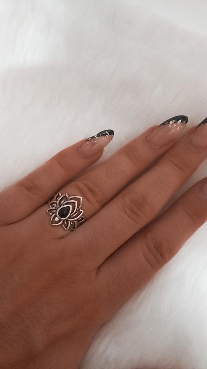 Flor de loto nº15 (Plata peruana 950)