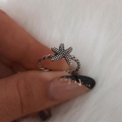 Estrella de mar plata envejecida nº14