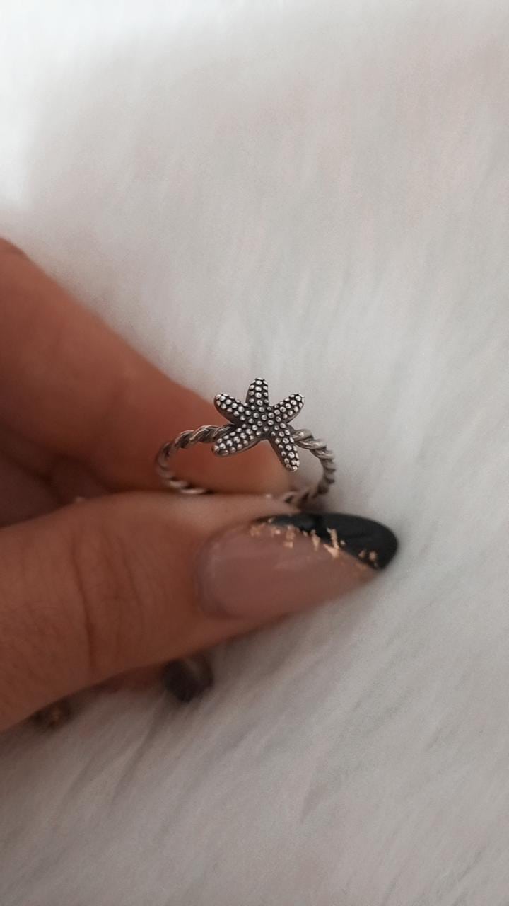 Estrella de mar plata envejecida nº14