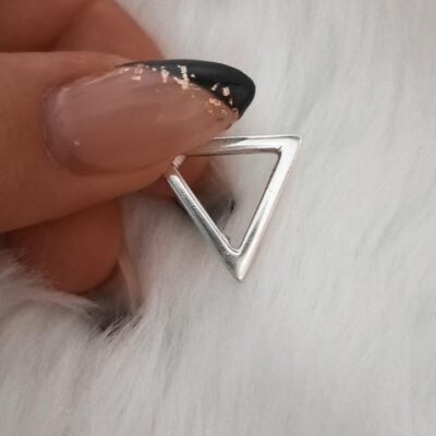 Dije de plata maciza triangulo pasante