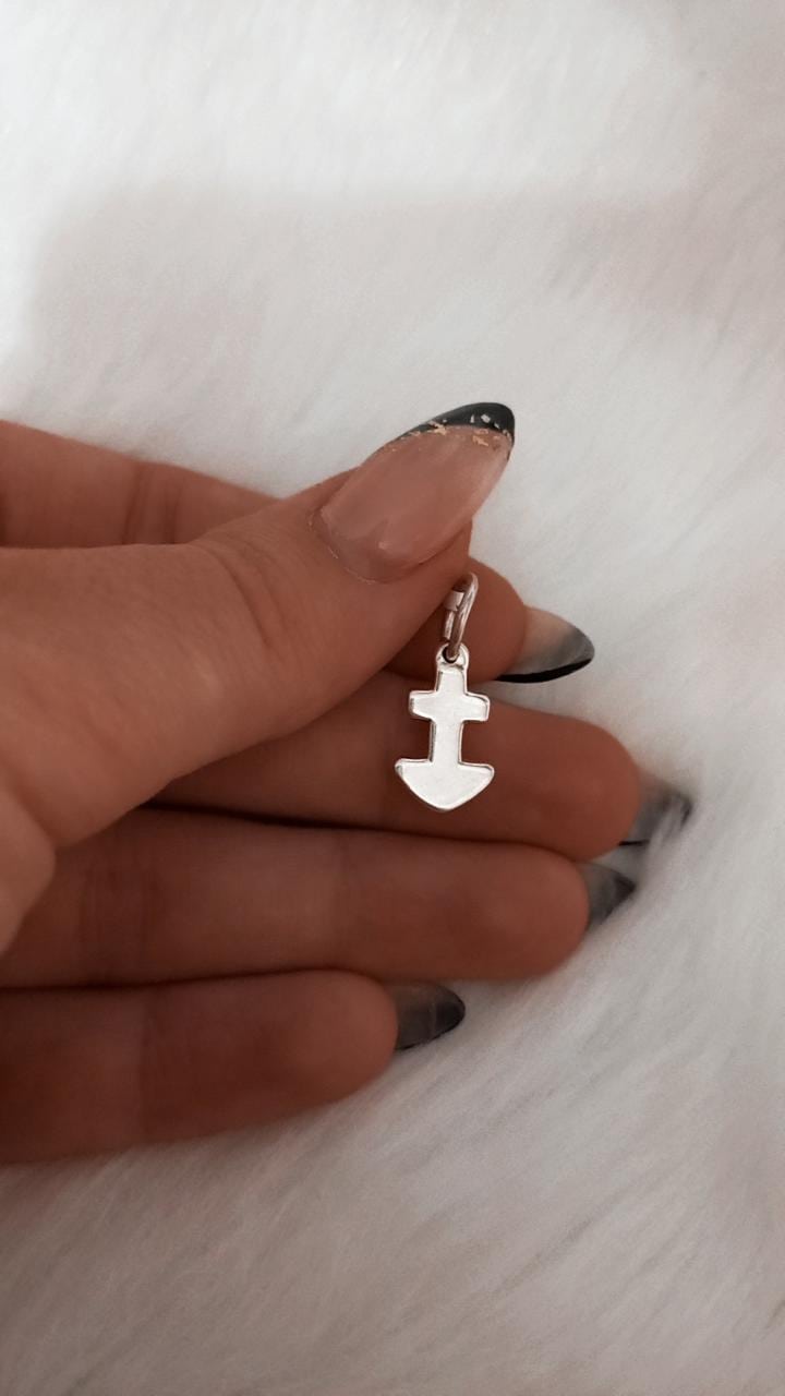 Dije de plata inflada Mini ancla