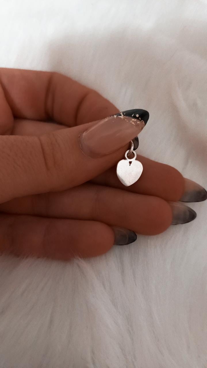 Dije de plata Mini corazon chato