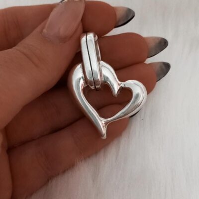 Dije de plata inflada corazon