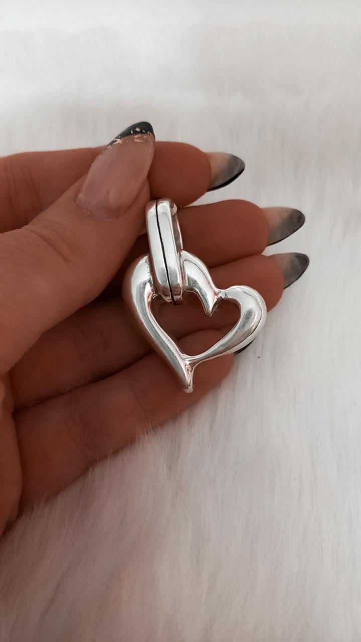 Dije de plata inflada corazon