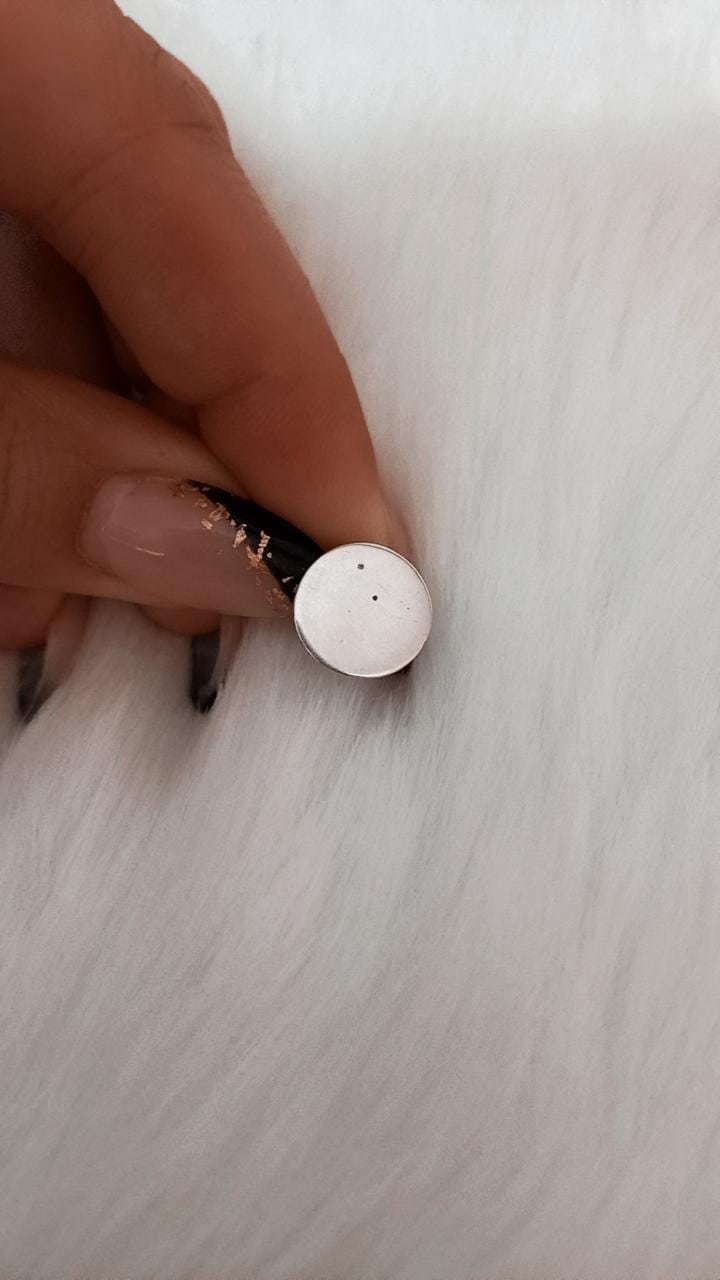 Dije de plata pasante circular chato