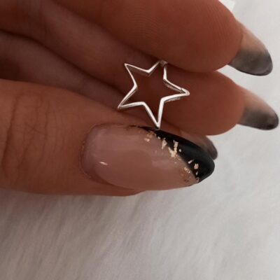 Dije de plata estrella pasante