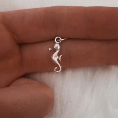 Dije de plata mini caballito de mar