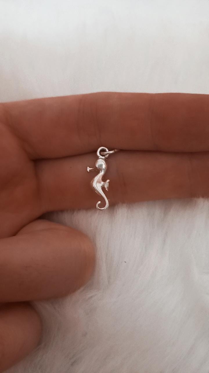 Dije de plata mini caballito de mar