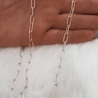 Cadena de plata eslabones (50 cm)