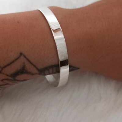 Esclava de plata cinta (6,3 mm)