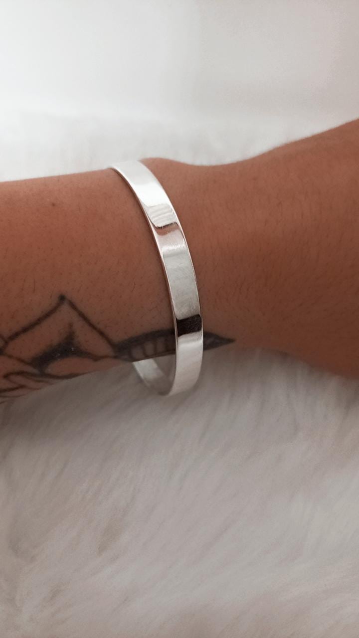 Esclava de plata cinta (6,3 mm)