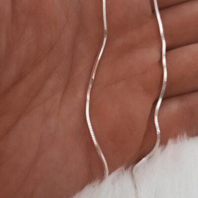 Cadena de plata soga gruesa italiana (50 cm)