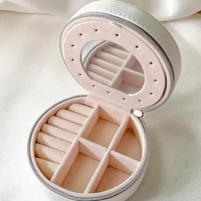 Alajero bolso CON ESPEJO y compartimiento (redondo)