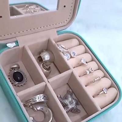 Alajero bolso CON ESPEJO y compartimiento (cuadrado)