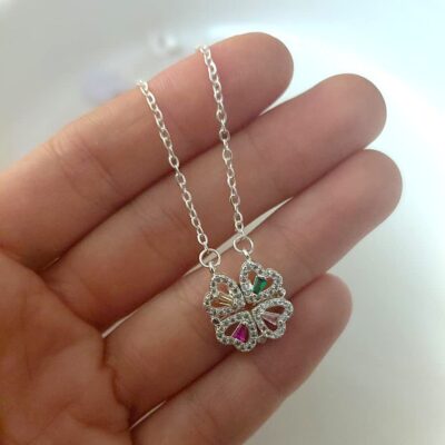 Cadena trebol imantado/corazones